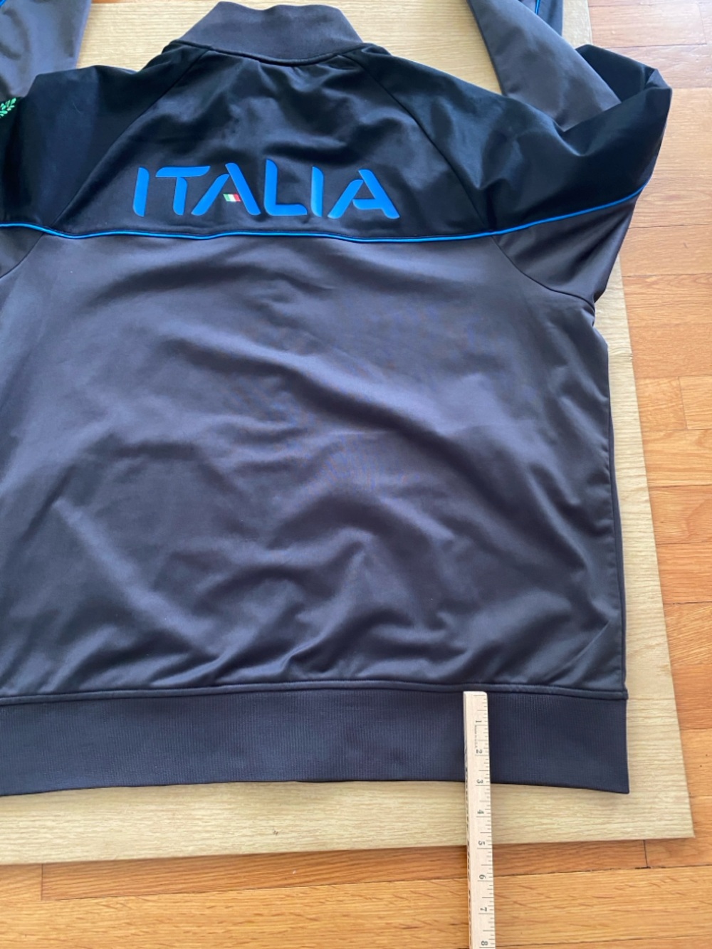 FILA VINTAGE  Black Track Jacket with Blue Trim ITALIA 🇮🇹  XXL